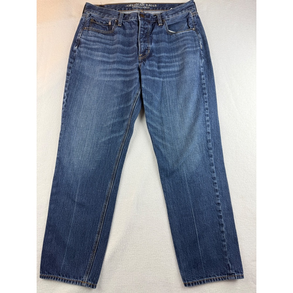 American Eagle Vintage Hi-Rise Regular‎ Fit Jeans Size 12 Medium Wash Denim